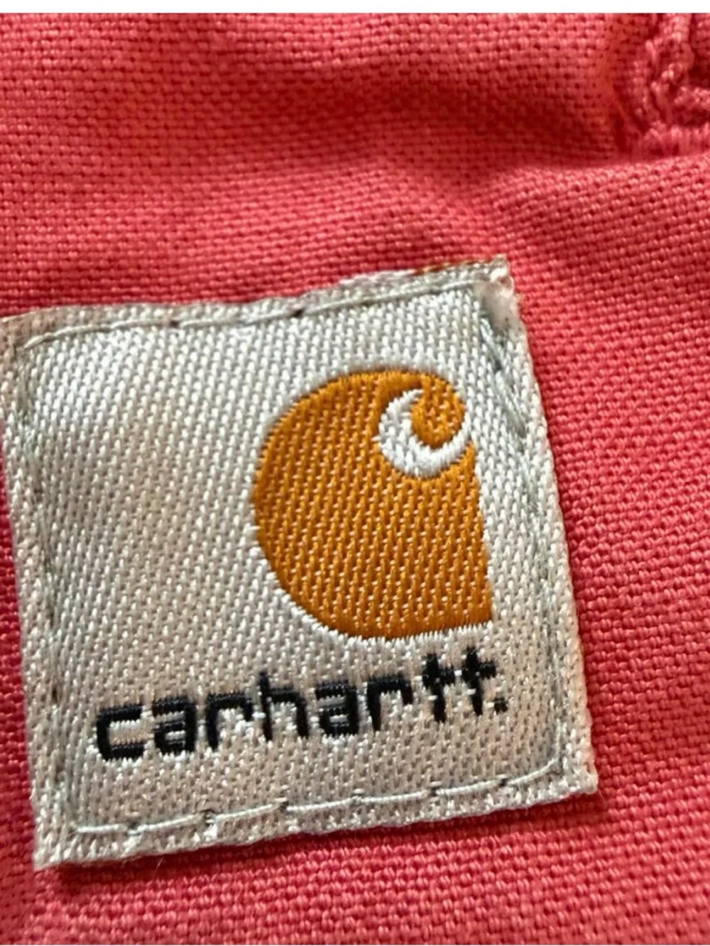 CARHARTT Wms Pink Cotton Trucker Jacket Button up Pockets Country Cowgirl SZ L - Picture 3 of 7